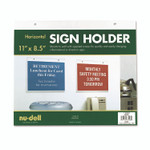 NuDell Acrylic Sign Holder, Horizontal, 11 x 8.5, Clear