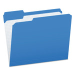 Pendaflex Double-Ply Reinforced Top Tab Colored File Folders, 1/3-Cut Tabs: Assorted, Letter Size, 0.75" Expansion, Blue, 100/Box (PFXR15213BLU) View Product Image