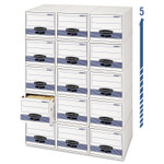 Bankers Box STOR/DRAWER STEEL PLUS Extra Space-Savings Storage Drawers, Legal Files, 17" x 25.5" x 11.5", White/Blue, 6/Carton (FEL00312) View Product Image