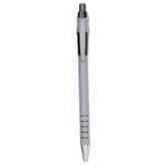 Paper Mate FlexGrip Ultra Recycled Ballpoint Pen, Retractable, Fine 0.8 mm, Black Ink, Gray/Black Barrel, Dozen (PAP9580131) View Product Image