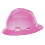 Msa V-Gard Protective Full Brim Hat, Fas-Trac Iii, 6 1/2 - 8, Hot Pink (454-10156373)