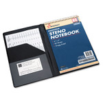 AbilityOne 7510014547388 SKILCRAFT Vinyl Steno Pad Holder, Vinyl/Foam, 6" x 9", 80 Page, Black (NSN4547388) View Product Image