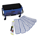 Rubbermaid Commercial Microfiber Floor Finishing System, 3 gal, Blue/Black/White (RCPQ050) View Product Image