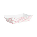 Boardwalk Paper Food Baskets, 5 lb Capacity, Red/White, 500/Carton (BWK30LAG500) View Product Image