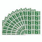 Smead AlphaZ Color-Coded Second Letter Alphabetical Labels, P, 1 x 1.63, Dark Green, 10/Sheet, 10 Sheets/Pack