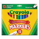 Crayola Non-Washable Marker, Broad Bullet Tip, Assorted Classic Colors, Dozen (CYO587712) View Product Image