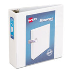 Avery Showcase Economy View Binder with Round Rings, 3 Rings, 3" Capacity, 11 x 8.5, White (AVE19751) View Product Image