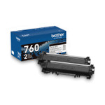 Brother TN7602PK High-Yield Toner, 3,000 Page-Yield, Black, 2/Pack (BRTTN7602PK) View Product Image