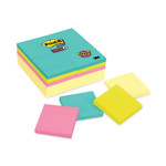 Post-it Notes Super Sticky Self-Stick Notes Office Pack, 3" x 3", Supernova Neons Collection Colors, 90 Sheets/Pad, 24 Pads/Pack (MMM65424SSCYM) View Product Image