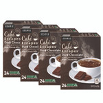 Caf Escapes Dark Chocolate Hot Cocoa K-Cups, 24/Box, 4 Box/Carton