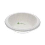 Pactiv Evergreen EarthChoice Pressware Compostable Dinnerware, Bowl, Paper, 12 oz, White, 750/Carton