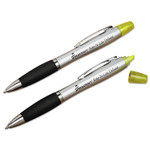 AbilityOne 7520016206416, SKILCRAFT Rite-N-Lite Deluxe, Fluorescent Yellow/Black Ink, Chisel/Conical Tips, Silver/Black Barrel, Dozen