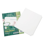 AbilityOne 7530016006982 SKILCRAFT Avery Index Maker Dividers, 8-Tab, 11 x 8.5, White, 5 Sets (NSN6006982) View Product Image