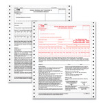 TOPS 1096 Tax Form for Dot Matrix Printers, Fiscal Year: 2022, Two-Part Carbonless, 8 x 11, 10 Forms Total (TOP2202) View Product Image