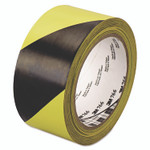 3M 766 Hazard Marking Vinyl Tape, 2" x 36 yds, Black/Yellow