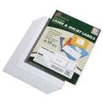 AbilityOne 7530015144903 SKILCRAFT Recycled Laser and Inkjet Labels, Inkjet/Laser Printers, 2 x 4, White, 10/Sheet, 100 Sheets/Box (NSN5144903) View Product Image