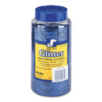 Pacon Spectra Glitter, 0.04 Hexagon Crystals, Blue, 16 oz Shaker-Top Jar (PAC91750) View Product Image