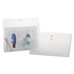 Pendaflex Poly String and Button Envelope, String/Button Closure, 8.5 x 14, Clear, 3/Pack (PFX638143) View Product Image