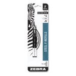 Zebra F-Refill for Zebra F-Series Ballpoint Pens, Medium Conical Tip, Black Ink, 2/Pack