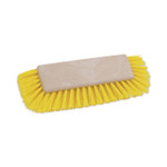 Boardwalk Dual-Surface Scrub Brush, Yellow Polypropylene Bristles, 10" Brush, Plastic Handle (BWK3410) View Product Image
