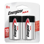 Energizer MAX Alkaline D Batteries, 1.5 V, 2/Pack (EVEE95BP2) Product Image 