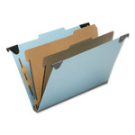 AbilityOne 7530016216199 SKILCRAFT Hanging Classification Folders, Legal Size, 2 Dividers, 2/5-Cut Exterior Tabs, Light Blue, 5/Box (NSN6216199) View Product Image