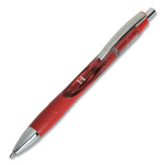 AbilityOne 7520016849429 SKILCRAFT VISTA Gel Pen, Retractable, Bold 1 mm, Red Ink, Translucent Red/Red/Silver Barrel, Dozen (NSN6849429) View Product Image