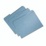 AbilityOne 7530015664131, SKILCRAFT Recycled File Folders, 1/3-Cut 1-Ply Tabs: Assorted, Letter Size, 0.75" Expansion, Blue, 100/Box
