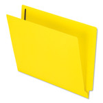 Pendaflex Colored Reinforced End Tab Fastener Folders, 0.75" Expansion, 2 Fasteners, Letter Size, Yellow Exterior, 50/Box