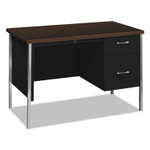 HON 34000 Series Right Pedestal Desk, 45.25" x 24" x 29.5", Mocha/Black
