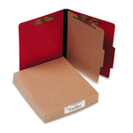 ACCO ColorLife PRESSTEX Classification Folders, 2" Expansion, 1 Divider, 4 Fasteners, Letter Size, Executive Red Exterior, 10/Box (ACC15649) View Product Image