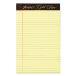 Ampad Gold Fibre Quality Writing Pads, Medium/College Rule, 50 Canary-Yellow 5 x 8 Sheets, Dozen (TOP20004) View Product Image