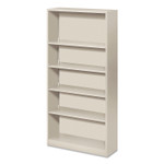 HON Metal Bookcase, Five-Shelf, 34.5w x 12.63d x 71h, Light Gray (HONS72ABCQ) View Product Image