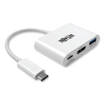 Tripp Lite by Eaton USB 3.1 Gen 1 USB-C to HDMI 4K Adapter, USB-A/USB-C PD Charging Ports, 3", White View Product Image