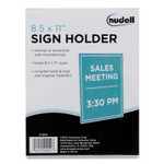 NuDell Clear Plastic All-Purpose Mountable Sign Holder, Magnetic/Hook-Loop, Horizontal/Vertical Orientation, 8.5 x 11 Insert (NUD37085Z) View Product Image