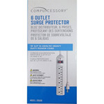 Compucessory Strip Surge Protectors,1080 Joules,6 Outlets,15' Cord,Putty (CCS25103) Product Image 