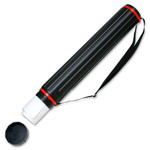 Chartpak Telescoping Document Tube,w/Strap,26" to 43-3/8"L,3-1/2"D,BK (CHARLTUBE) View Product Image