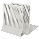 Artistic Urban Collection Punched Metal Bookends, Nonskid, 5.5 x 6.5 x 6.5, Perforated Steel, White, 1 Pair (AOPART20008WH) View Product Image