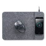 Allsop Powertrack Wireless Charging Mouse Pad, 13 x 8.75, Gray