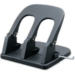Business Source 3-Hole Punch, 100 Sht Cap, 10-1/5"x10-2/5"x6-1/5", Black (BSN06527) View Product Image