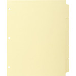 Business Source Plain Tab Indexes,3HP,5-Tab,11"x8-1/2",36 Sets/BX,Canary (BSN16480) View Product Image