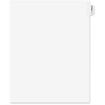 Avery-Style Preprinted Legal Side Tab Divider, Exhibit U, Letter, White, 25/pack, (1391) (AVE01391) View Product Image