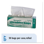 AbilityOne 8105015574974, SKILCRAFT Heavy-Duty Shredder Bags, 45 gal Capacity, 50/BX