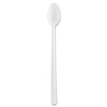 Dart Bonus Polypropylene Utensils, Soda Spoon, Plastic, 8", White, 1,000/Carton
