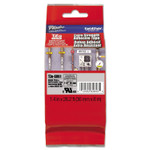 Brother P-Touch TZ Extra-Strength Adhesive Laminated Labeling Tape, 1.4" x 26.2 ft, Black on Matte Silver