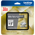 Brother TZe Premium Laminated Tape, 0.47" x 26.2 ft, White on Silver (BRTTZEPR935) View Product Image