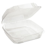 Pactiv Evergreen ClearView SmartLock Hinged Lid Container, 49 oz, 8.2 x 8.34 x 2.91, Clear, Plastic, 200/Carton