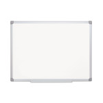 MasterVision Earth Silver Easy-Clean Dry Erase Board, Reversible, 36 x 24, White Surface, Silver Aluminum Frame View Product Image