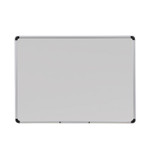 Universal Deluxe Porcelain Magnetic Dry Erase Board, 48 x 36, White Surface, Silver/Black Aluminum Frame (UNV43842) View Product Image