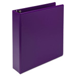 Samsill Earths Choice Plant-Based Durable Fashion View Binder, 3 Rings, 2" Capacity, 11 x 8.5, Purple, 2/Pack (SAMU86608) View Product Image